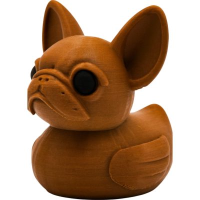 French Bulldog Duck Figurine - Car Dashboard Duck Décor - Funny Ducking Gift - Cute Dog Duck - Collectible Frenchie Duck for Hiding - Car Accessories – 3D Printed in Canada (Brown) — 3D Printed Collectible by 3DCentral