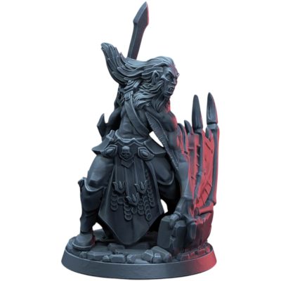 Vampire Transfigured Fantasy Miniature Statue for Tabletop RPGs, Dioramas & Collector Displays – 3D Printed in Canada — 3D Printed Collectible by 3DCentral