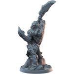 Half-Orc Male Barbarian Miniature for Fantasy Wargaming