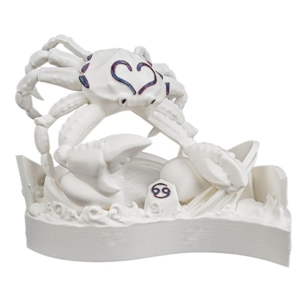 Figurine crabe du zodiaque Cancer avec symbole cœur