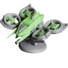 Flutter Drone - Futuristic Dual-Rotor Aerial Model Kit with 4 Prop Engines and Display Stand – 11 Parts – 3D Printed in Canada — 3D Printed Collectible by 3DCentral