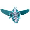 CR1-K37 SonicLeaper Robotic Cicada Figurine – Futuristic Mech Bug Model with Teal Wings and Segmented Silver Body – 3D Printed in Canada — 3D Printed Collectible by 3DCentral