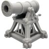 Cannon Turret Miniature – Multipart Rotating Base Assembly for Tabletop Dioramas, Fantasy Forts & Wargame Terrain – 3D Printed in Canada — 3D Printed Collectible by 3DCentral