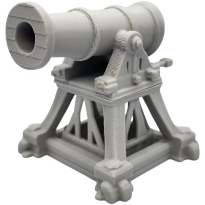 Cannon Turret Miniature – Multipart Rotating Base Assembly for Tabletop Dioramas, Fantasy Forts & Wargame Terrain – 3D Printed in Canada — 3D Printed Collectible by 3DCentral