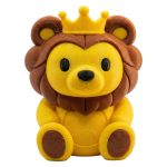 Majestic Lion Teddy Bear Cub Figurine