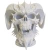 Demon Skull Bust – Horned Gothic Skeleton Sculpture for Dark Fantasy Decor, Collector Display, or Halloween Altars – 3D Printed in Canada — 3D Printed Collectible by 3DCentral
