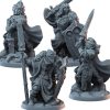 Paladin Warband – Set of 4 Fantasy Knight Miniatures with Swords & Shields for Tabletop Battles, RPG Campaigns & Painting – 3D Printed in Canada — 3D Printed Collectible by 3DCentral