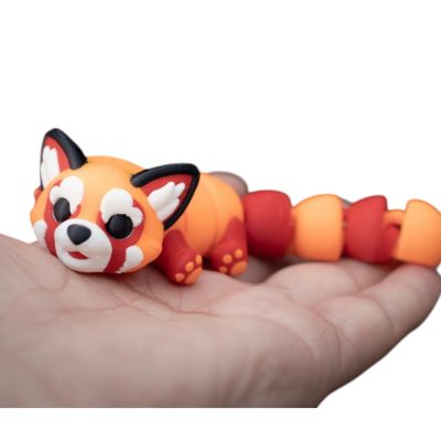 Cute Red Panda Fidget Figurine – Articulated Desk Companion for Teens & Adults – Adorable Animal Stress Reliever – 3D Printed in Canada — 3D Printed Collectible by 3DCentral