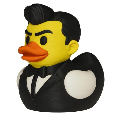 Rockabilly Fancy Duck Figurine – Retro Tuxedo Rubber Duck Style Collectible for Desk, Shelf, or Gag Gift Display – 3D Printed in Canada — 3D Printed Collectible by 3DCentral