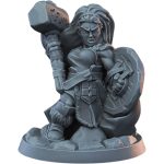 Dwarf Female Miniature for Fantasy TTRPGs