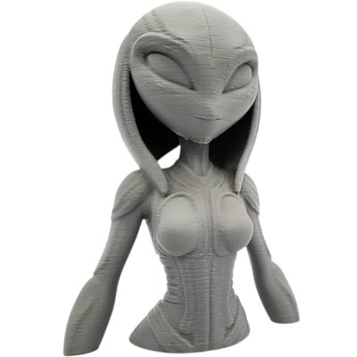 Female Alien Bust Figurine – Insectoid Sci-Fi Statue for Desktop Displays, Collectors, and Shelf Decor – 3D Printed in Canada — 3D Printed Collectible by 3DCentral