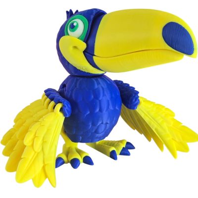 Articulated Toucan Bird Figurine – Tropical Desk Fidget for Teens & Adults – Stress Relief & Collectible – 3D Printed in Canada — 3D Printed Collectible by 3DCentral