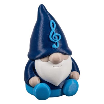 Treble Gnome Figurine – Cute Music Lover with Treble Clef Hat – Shelf Sitter Décor for Musicians, Teachers, and Gnome Collectors – 3D Printed in Canada — 3D Printed Collectible by 3DCentral