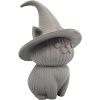 Corduroy Witch Cat Figurine – Cute Halloween Cat with Pointed Hat, Paintable DIY Decoration or Shelf Ornament – 3D Printed in Canada — 3D Printed Collectible by 3DCentral