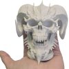 Demon Skull Bust – Horned Gothic Skeleton Sculpture for Dark Fantasy Decor, Collector Display, or Halloween Altars – 3D Printed in Canada — 3D Printed Collectible by 3DCentral