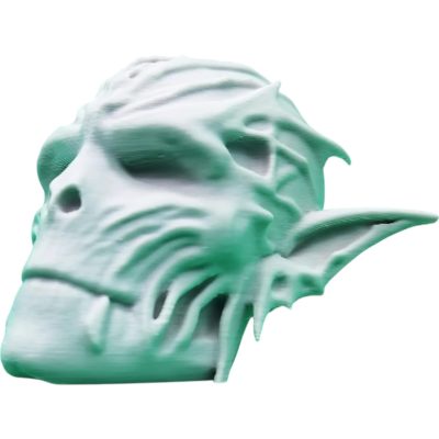 Mummified Elf Skull – Ancient Fantasy Skull Display for Dark Elf Décor, RPG Terrain, Gothic Dioramas & Prop Collections – 3D Printed in Canada — 3D Printed Collectible by 3DCentral