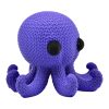 Knitted Octopus Figurine – Cozy Faux-Yarn Sea Creature Sculpture with Big Eyes & Curled Tentacles – 3D Printed in Canada — 3D Printed Collectible by 3DCentral
