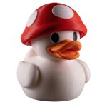 Mushroom Duck Figurine – Cute Red Toadstool Hat Duck Decoration for Desk, Shelf or Display | Whimsical Kawaii-Inspired Decor Gift for Teens & Adults