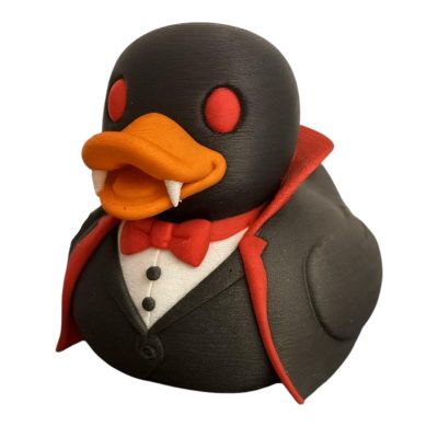 Count Duckula Vampire Duck Figurine – Spooky Dracula Rubber Duck Decor for Adults & Collectors – 3D Printed in Canada — 3D Printed Collectible by 3DCentral