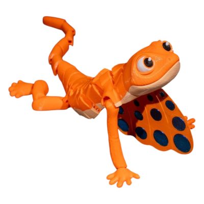 Articulated Sitana Lizard Figurine – Colorful Desk Fidget for Teens & Adults – Stress Relief & Reptile Collectible – 3D Printed in Canada — 3D Printed Collectible by 3DCentral