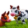 Articulated Cow & Bull Figurine 2-Pack – Flexible Farm Animal Collectibles with Poseable Joints – Fun Desk Decorations or Display Models – 3D Printed in Canada — 3D Printed Collectible by 3DCentral