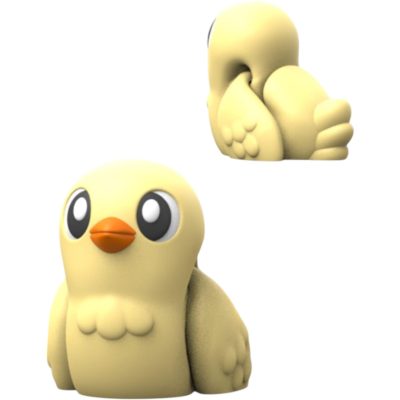 Set of 3 Cute Little Chicken Figurines – Kawaii Style Desk Companions & Decorative Collectibles for Teens & Adults – Print-in-Place, No Supports Needed – 3D Printed in Canada — 3D Printed Collectible by 3DCentral