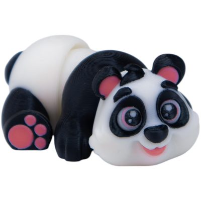 Cute Panda Figurine – Lazy Panda Desk Decor or Backpack Charm with Attachment Slot – Collectible Animal Gift for Teens & Adults – 3D Printed in Canada — 3D Printed Collectible by 3DCentral