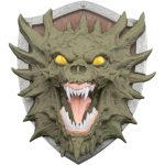 Rotfang Bounty Dragon Trophy Wall Mount – Fantasy Creature Bust for Gothic Décor, Role-Playing Game Props & DIY Painting Projects – Fierce Dragon Head Plaque