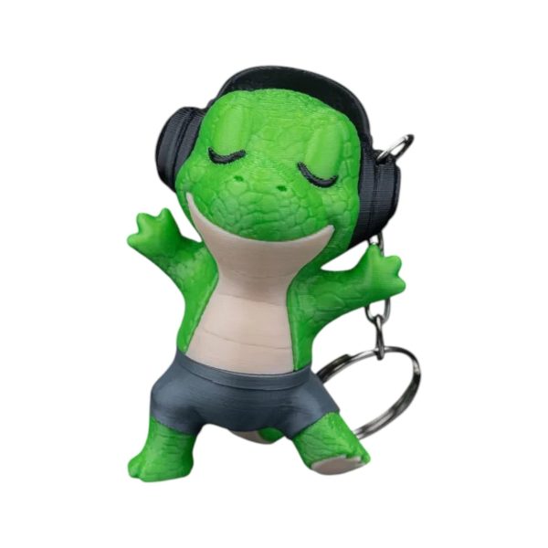 Rock ‘n’ Rawr Dinosaur Music Keychain
