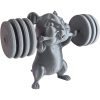Swole Hamster Figurine – Funny Weightlifting Rodent Desk Decor for Gym Lovers – 3D Printed in Canada — 3D Printed Collectible by 3DCentral