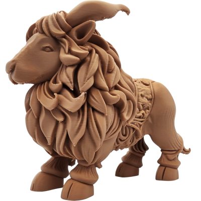 Decorated Himalayan Oxen (Yak) Statue – Intricate Animal Figurine for Gothic, Cultural, or DIY Paintable Décor – 3D Printed in Canada — 3D Printed Collectible by 3DCentral