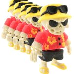5-Pack Skeleton in Hawaiian Shirt Figurines