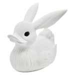 Rabbit Duck Figurine – Quirky Collectible Animal Sculpture, Funny Duck Bunny Novelty Decor, Unique Gift Idea for Animal Lovers