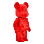 Knitted Block Bear Figurine – Chunky Knit-Look Collectible Bear