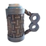 Diamond Deck Can Holder with Twisted Steel Nut Handle