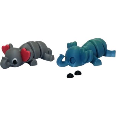 Articulated Elephant Figurine – Cute & Poseable Elephant Desk Buddy for Decor & Gifting – 3D Printed in Canada — 3D Printed Collectible by 3DCentral