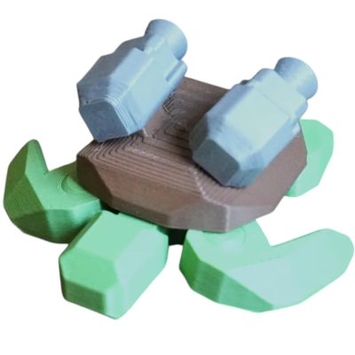 Jetpack Sea Turtle Model Kit by Kitcrafters – 9 Parts with 7 Movable Joints – Miniature Animal-Inspired Mech for Collectors & Displays – 3D Printed in Canada — 3D Printed Collectible by 3DCentral