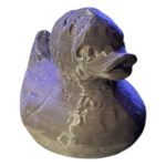 Stone Sentinel Duck Figurine – Gritty Decorative Duck Statue for Desk, Shelf, or Gothic Garden Decor