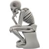 Contemplative Skeleton Figurine – Funny Gothic Skeleton Statue in Deep Thought, Halloween Decoration – 3D Printed in Canada — 3D Printed Collectible by 3DCentral