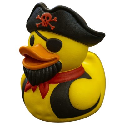 Pirate Captain Duck Figurine – Funny Bathroom Décor, Nautical Shelf Display, Pirate Rubber Duck Gift, Novelty Collectible for Adults & Teens – 3D Printed in Canada — 3D Printed Collectible by 3DCentral