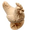 Rustic Chicken Figurine with Feathered Detail – Farmhouse Hen Sculpture for Shelf, Desk, or Display – 3D Printed in Canada — 3D Printed Collectible by 3DCentral