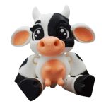 Articulated Flexy Cow Figurine