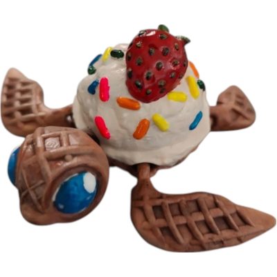 Dessurtle Figurine – Cute Dessert-Themed Turtle Display Collectible for Teens & Adults – 3D Printed in Canada — 3D Printed Collectible by 3DCentral