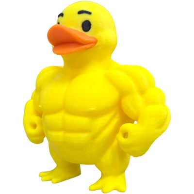 Muscular Duck Figurine – Gym-Themed Desk Collectible – Funny Fitness Gift – 3D Printed in Canada — 3D Printed Collectible by 3DCentral
