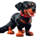 Realistic Rottweiler Dog Articulated Figurine