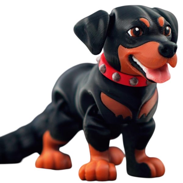 Figurine articulée de chien Rottweiler réaliste