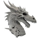 Undead Dragon Bust – Gothic Fantasy Skull Sculpture