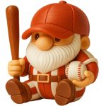 Baseball Gnome Figurine