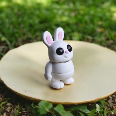 Tiny Bunny Figurine 5-Pack – Cute Mini Rabbit Desk Companions & Kawaii Animal Collectibles – Sensory Fidget Décor for Teens & Adults – 3D Printed in Canada — 3D Printed Collectible by 3DCentral