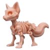 Skeleton Fox Figurine – Articulated Animal Skeleton Toy for Teens & Adults – Creepy Cute Desktop Collectible & Display Piece – 3D Printed in Canada — 3D Printed Collectible by 3DCentral